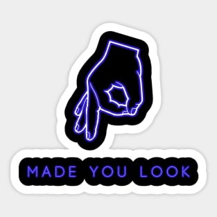 The Circle Hand Game Neon Sticker